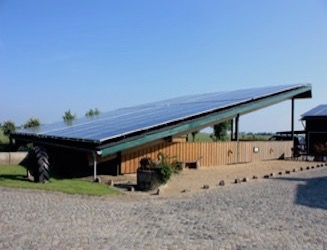 Pultdach Solaranlage auf dem Grethof